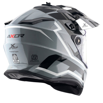 Axor X-Cross Dual Visor Flagstaff Helmet NARDO GREY BLACK