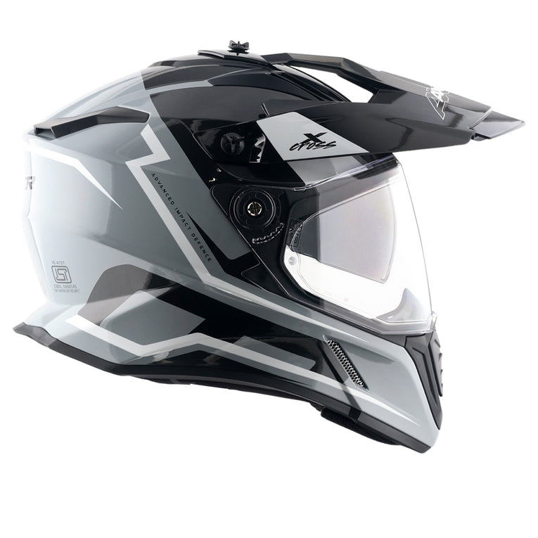 Axor X-Cross Dual Visor Flagstaff Helmet NARDO GREY BLACK