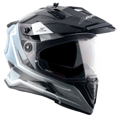 Axor X-Cross Dual Visor Flagstaff Helmet NARDO GREY BLACK