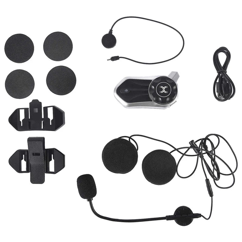 LGP X30 Pro Bluetooth Mesh Intercom, Advanced Motorcycle Communication Black