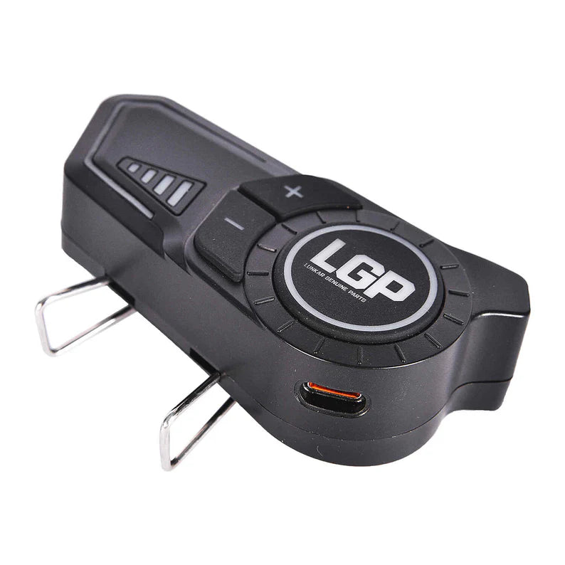 LGP F20 Pro Helmet Bluetooth Headset for Bike Riders, Bluetooth 6.1, Two-Person Intercom, Music Sharing, 1000mAh Battery, RGB Lights