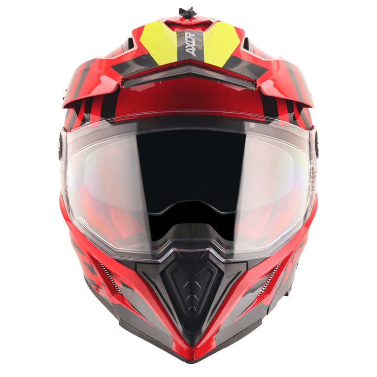 Axor X-Cross Dual Visor Orbit Helmet RED BLACK
