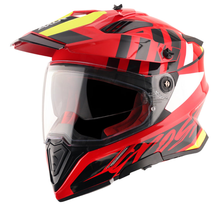 Axor X-Cross Dual Visor Orbit Helmet RED BLACK