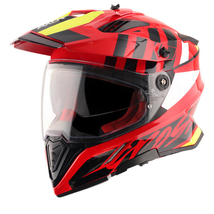 Axor X-Cross Dual Visor Orbit Helmet RED BLACK