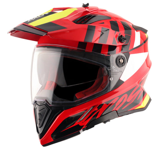 Axor X-Cross Dual Visor Orbit Helmet RED BLACK