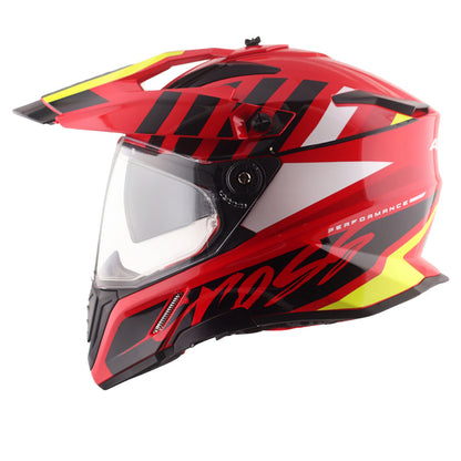Axor X-Cross Dual Visor Orbit Helmet RED BLACK