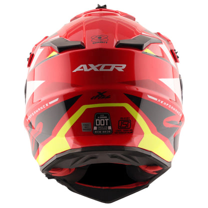 Axor X-Cross Dual Visor Orbit Helmet RED BLACK