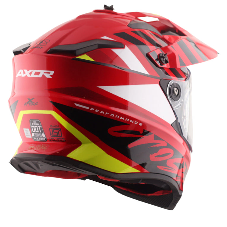 Axor X-Cross Dual Visor Orbit Helmet RED BLACK