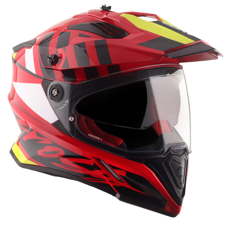 Axor X-Cross Dual Visor Orbit Helmet RED BLACK