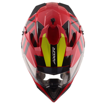 Axor X-Cross Dual Visor Orbit Helmet RED BLACK