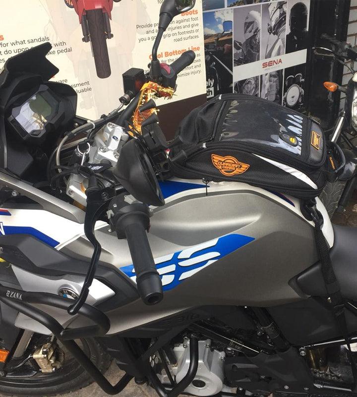 Guardian Gears Shark Mini Universal 18L Tank Bag. A Compact Touring Tank Bag for India. Rain cover included