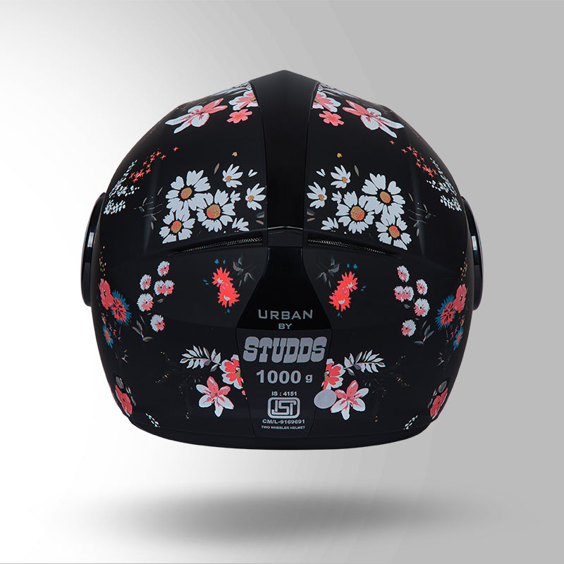 URBAN SUPER D2 DECOR MATT BLACK WITH FLOWER GRAPHICS