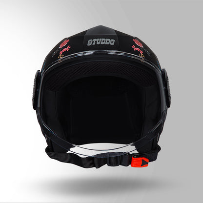 URBAN SUPER D2 DECOR MATT BLACK WITH FLOWER GRAPHICS