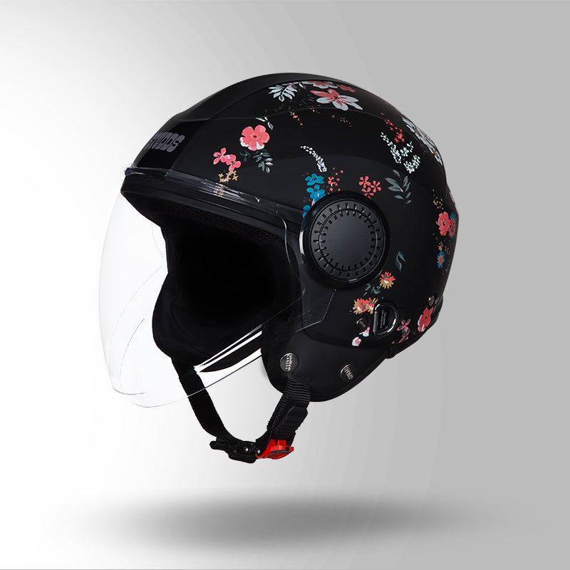 URBAN SUPER D2 DECOR MATT BLACK WITH FLOWER GRAPHICS