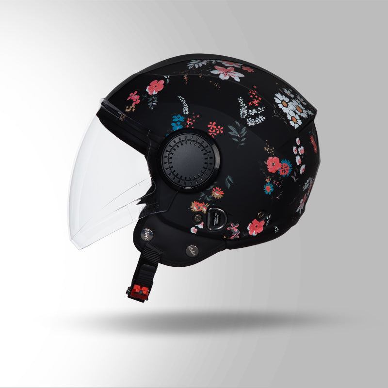 URBAN SUPER D2 DECOR MATT BLACK WITH FLOWER GRAPHICS