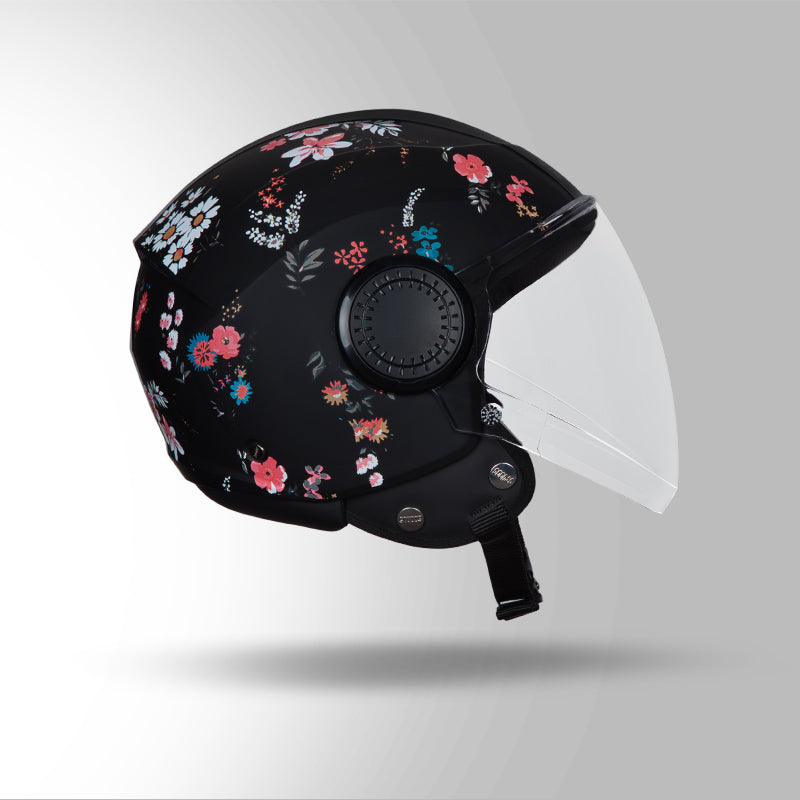 URBAN SUPER D2 DECOR MATT BLACK WITH FLOWER GRAPHICS