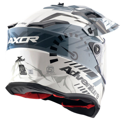Axor X-Cross Dual Visor Speedometer Helmet White Grey
