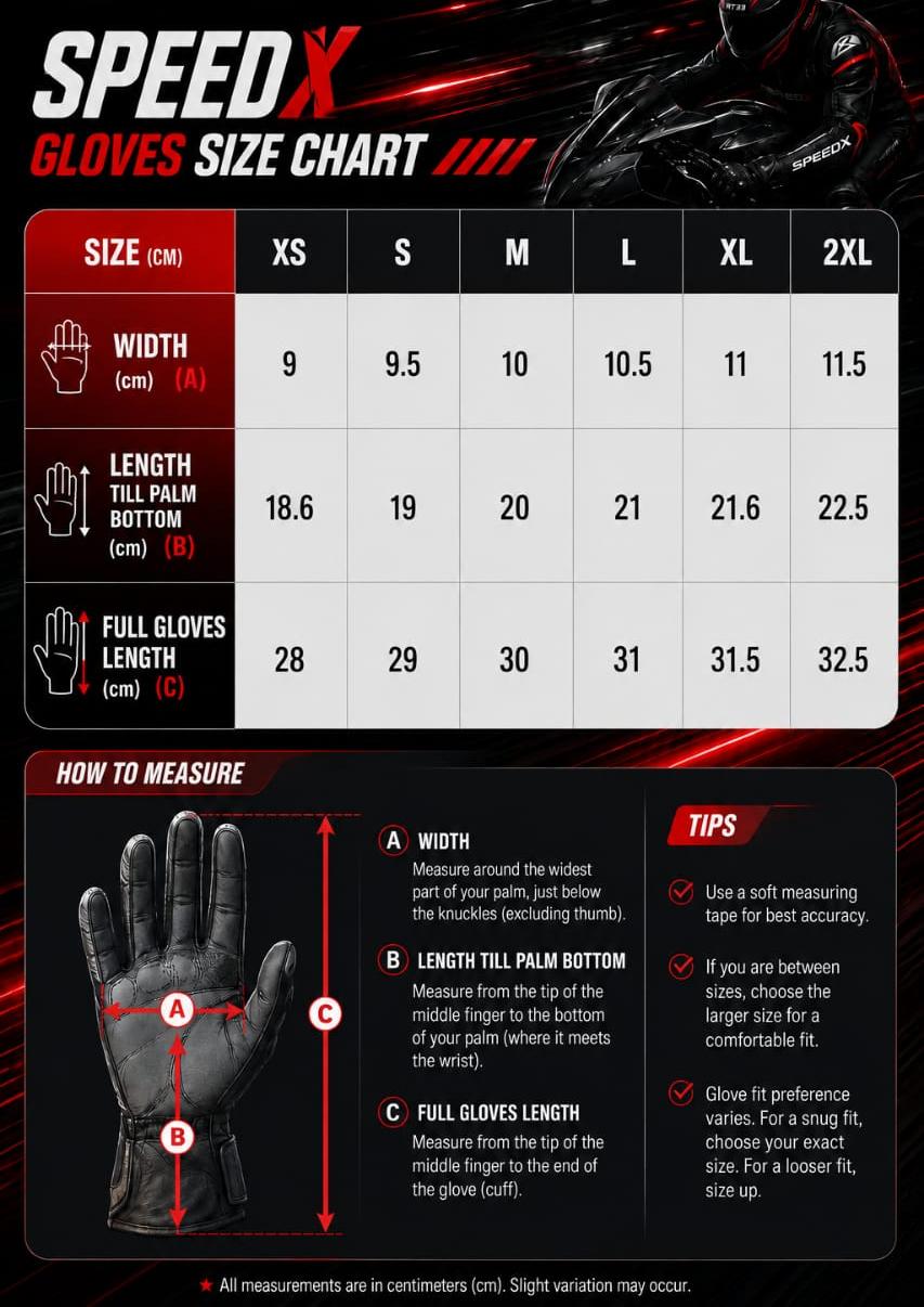 Roaring Toyz 33 Speedx Full Gauntlet Gloves