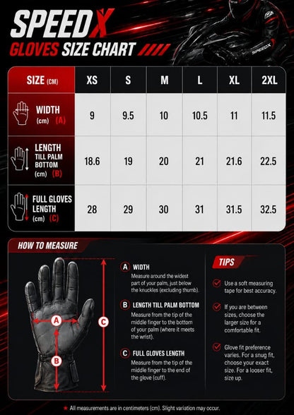 Roaring Toyz 33 Speedx Full Gauntlet Gloves