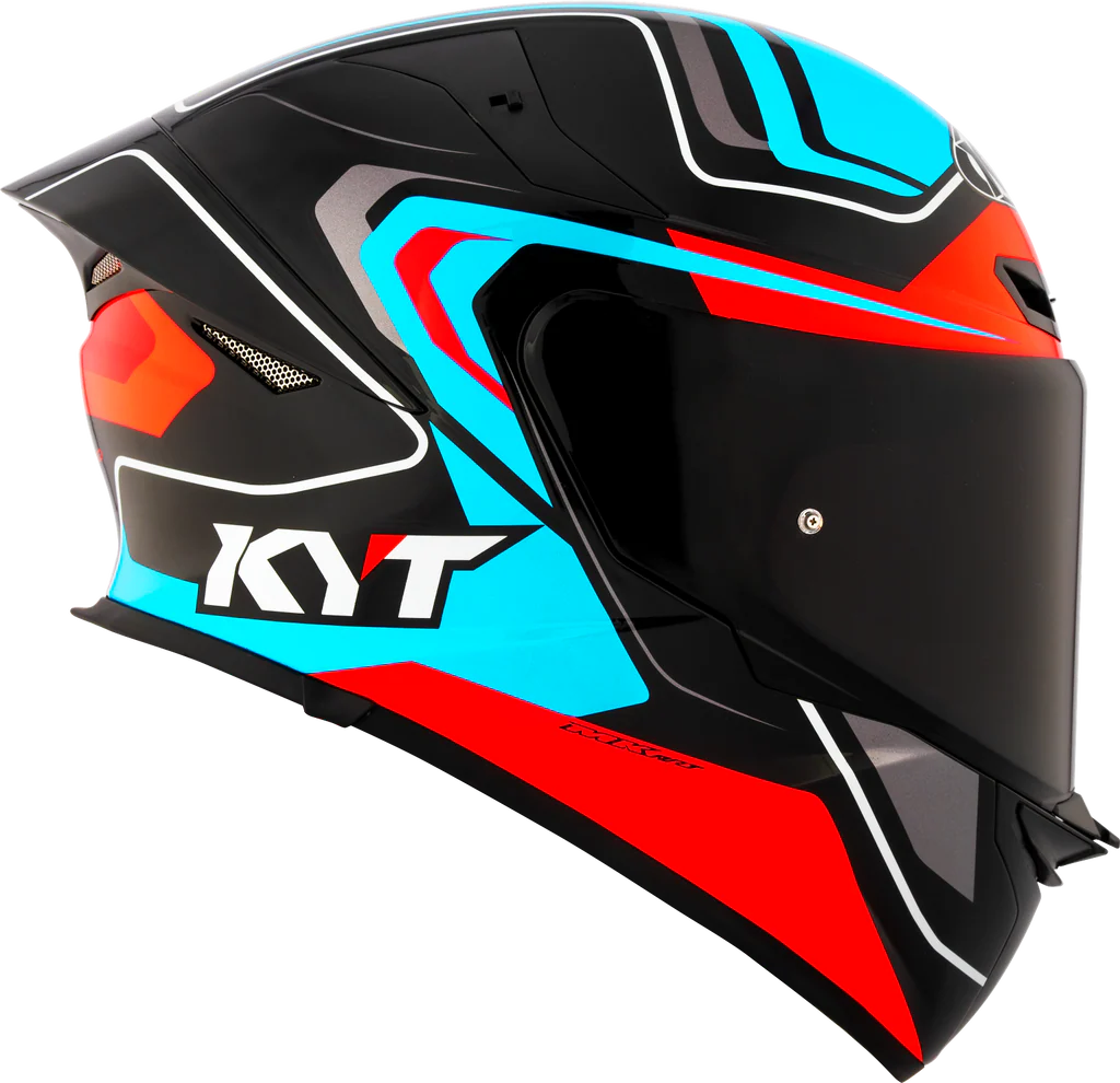 KYT TT Revo Overtech Black Fuxia Gloss Helmet