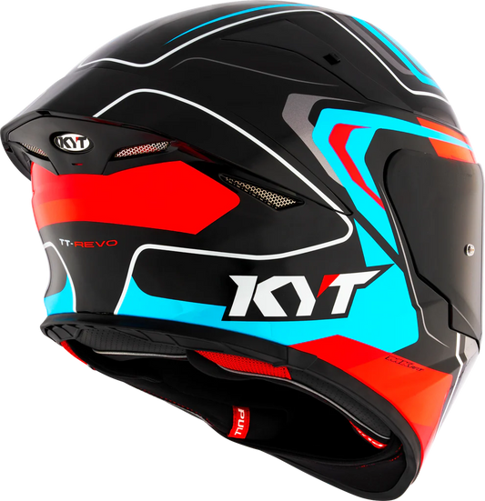 KYT TT Revo Overtech Black Fuxia Gloss Helmet