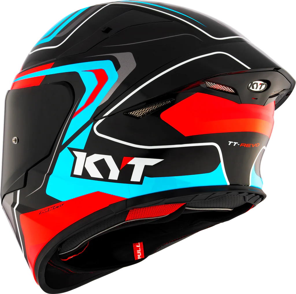 KYT TT Revo Overtech Black Fuxia Gloss Helmet