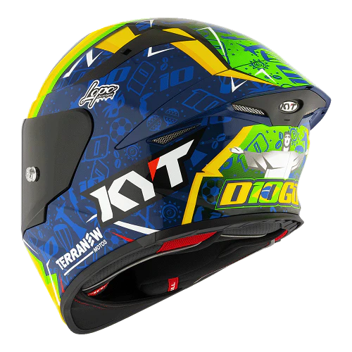 KYT TT Revo Diogo Moreira 2024 Replica Gloss Blue Helmet