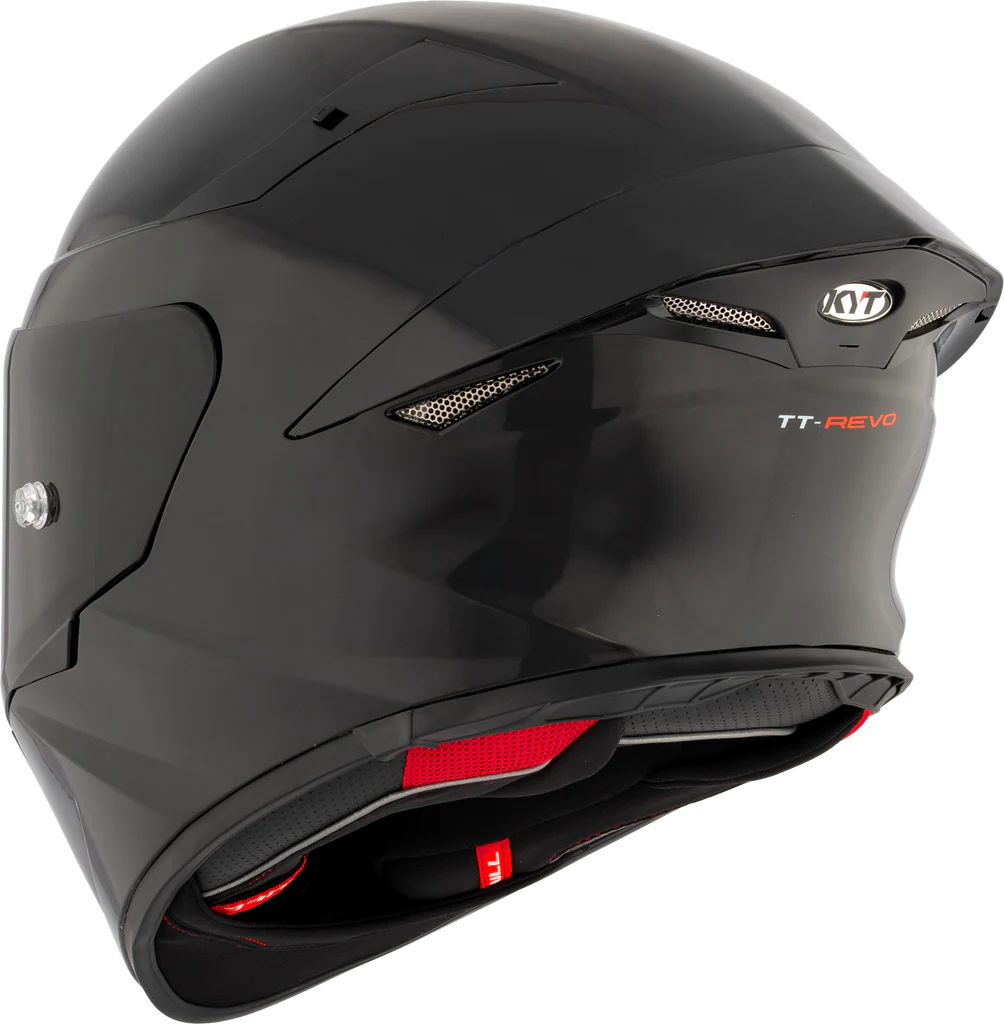 KYT TT Revo Plain Black Helmet