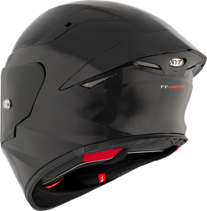 KYT TT Revo Plain Black Helmet