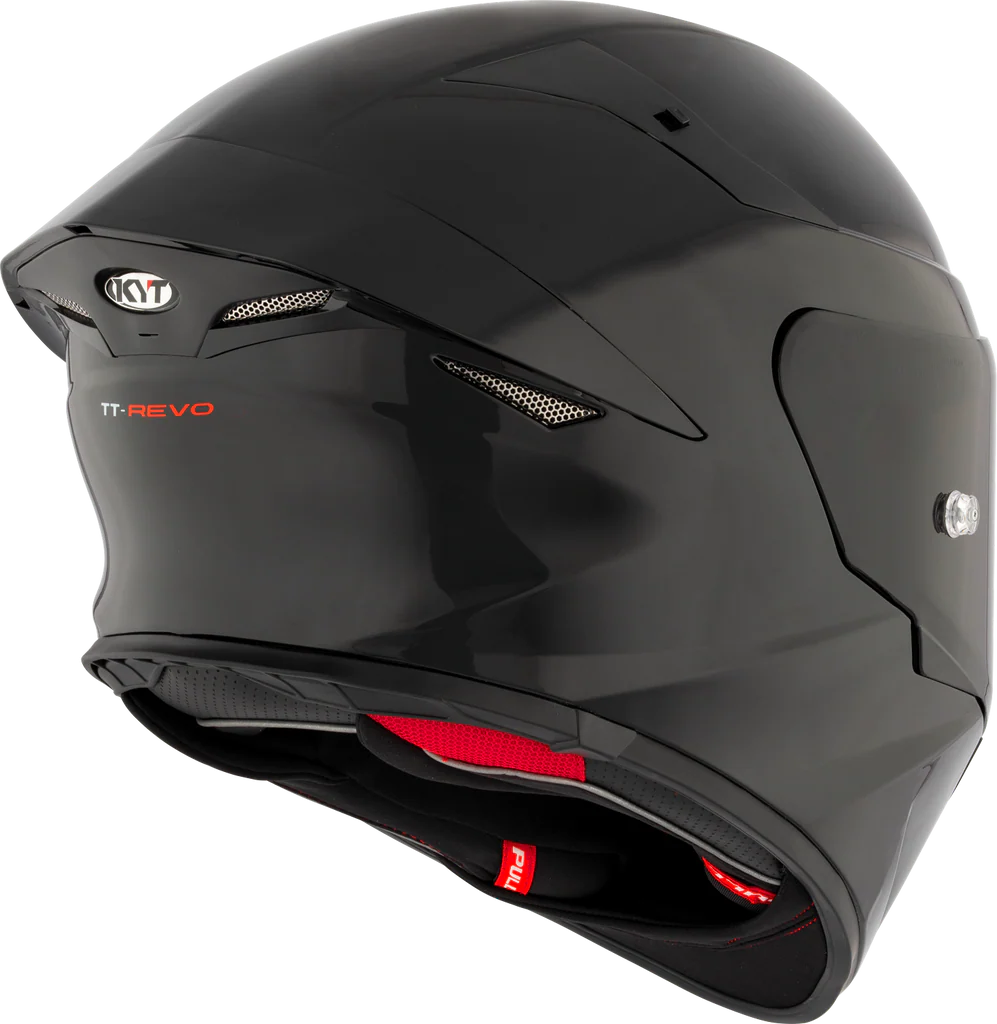 KYT TT Revo Plain Black Helmet