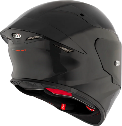KYT TT Revo Plain Black Helmet