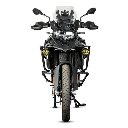 L16 Motorcycle Auxiliary Lights – 19000LM High & Low Beam LEDs, 3-Mode Warning, IP68 Waterproof, Intelligent Temp Control (Pair)