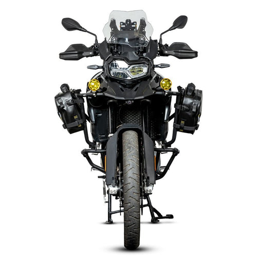 L7S Motorcycle Auxiliary Lights – 15000LM High/Low Beam Driving Fog Lamps, 3 Warning Modes, IP68 Waterproof, CNC Alloy Housing, Fits 22–28mm Bars (Pair)