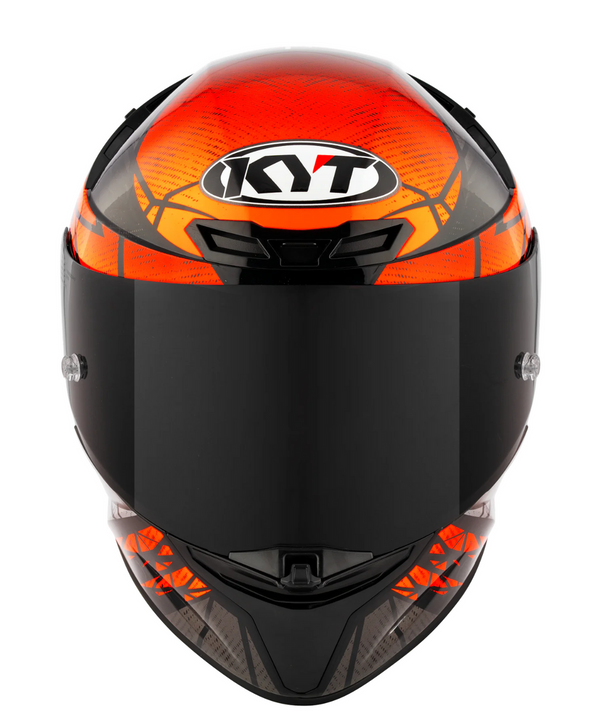 KYT TT REVO COMBUSTION GLOSS BLACK ORANGE