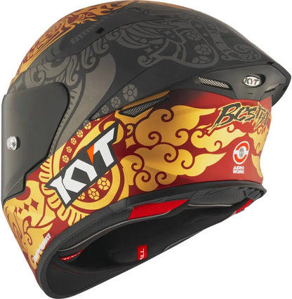 KYT TT Revo Enea Bastianini Indonesia Replica 2023 Matt Black Helmet