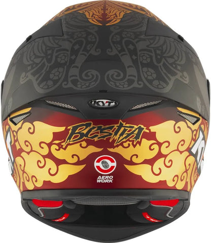 KYT TT Revo Enea Bastianini Indonesia Replica 2023 Matt Black Helmet