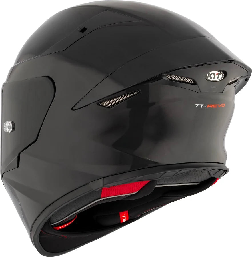 KYT TT REVO Plain Black Helmet