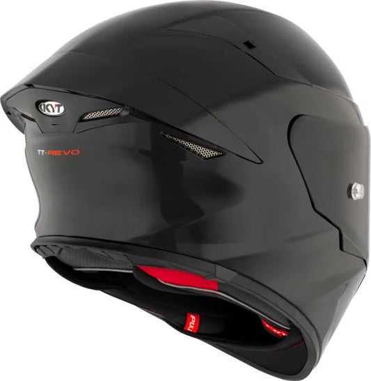 KYT TT REVO Plain Black Helmet