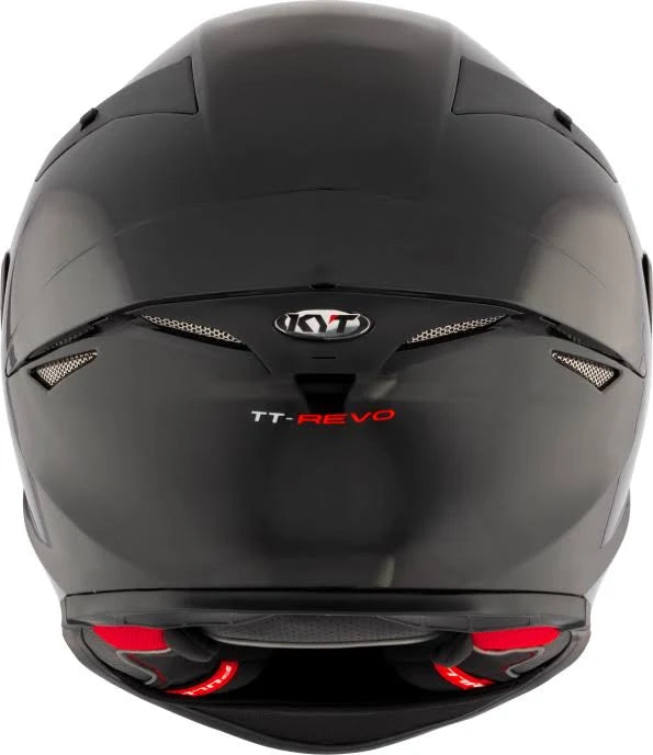KYT TT REVO Plain Black Helmet