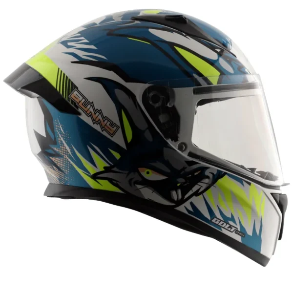 VEGA BOLT BUNNY WHITE BLUE HELMET - Image 3