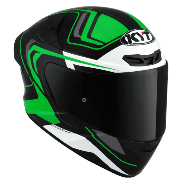 KYT TT-Course Overtech Black Green Helmet - Image 4