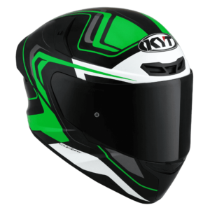 KYT TT-Course Overtech Black Green Helmet