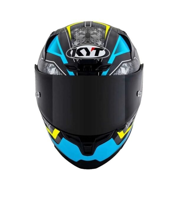 KYT Striker Black Blue Helmet - Image 3
