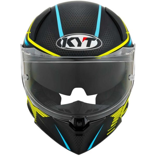 KYT R2R Pro Helmet Matt Black Yellow Helmet - Image 9