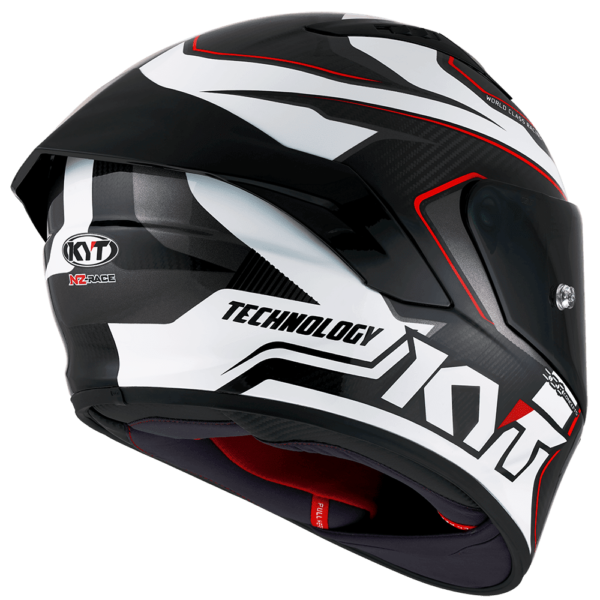 KYT NZ Race Carbon Competition White Helmet - Image 7