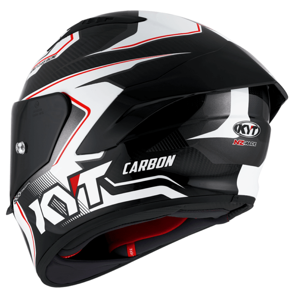 KYT NZ Race Carbon Competition White Helmet - Image 8