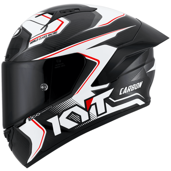 KYT NZ Race Carbon Competition White Helmet - Image 5