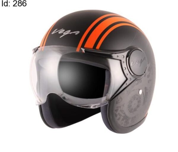 VEGA JET OLD SCHOOL W/VISOR DULL HELMET - Image 2