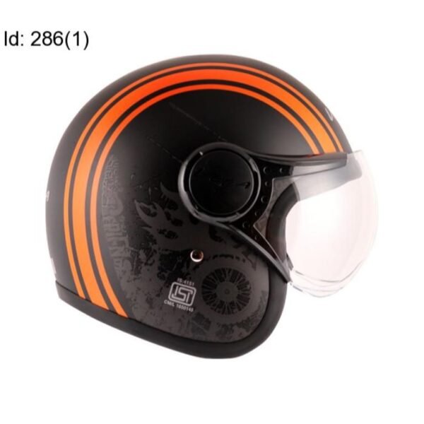 VEGA JET OLD SCHOOL W/VISOR DULL HELMET - Image 3