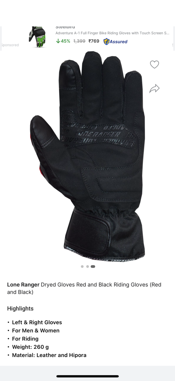 Lone Ranger Dryed Gloves - Image 2